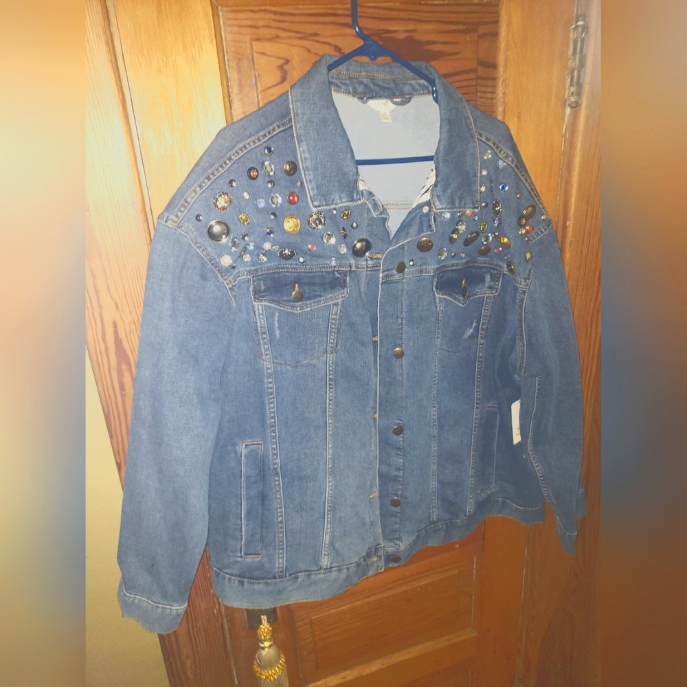 Denim coat size 20 to 22 one of a kind new